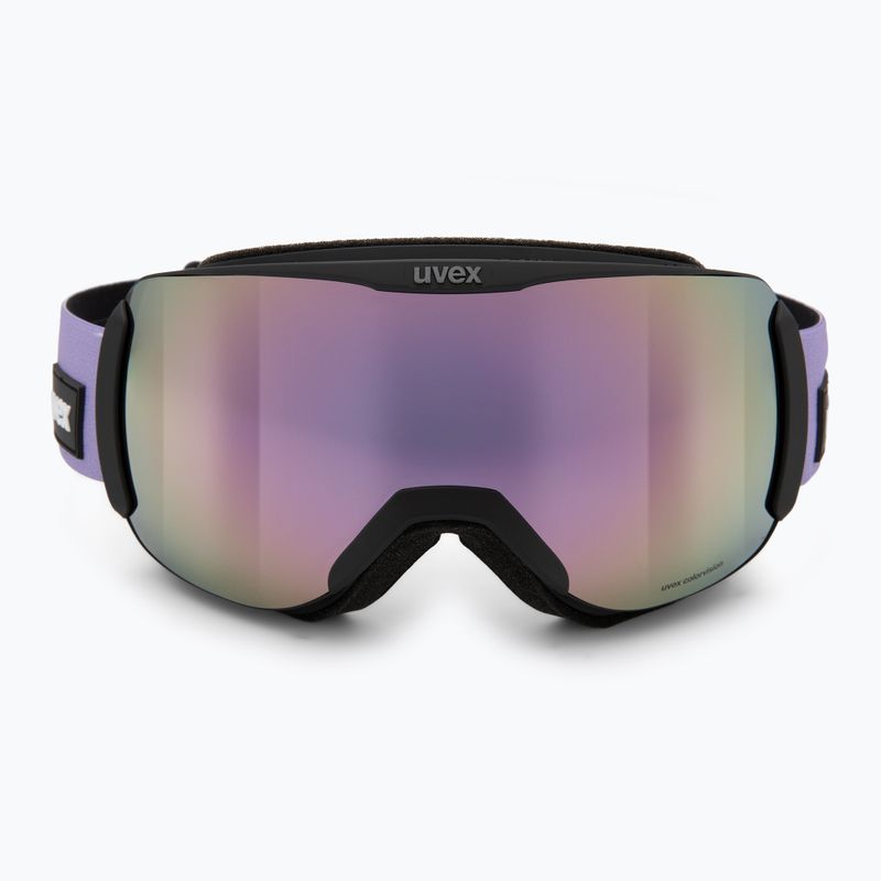 UVEX Downhill 2100 CV ski goggles black matt/mirror lavender green 2