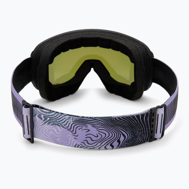 UVEX Downhill 2100 CV ski goggles black matt/mirror lavender green 3