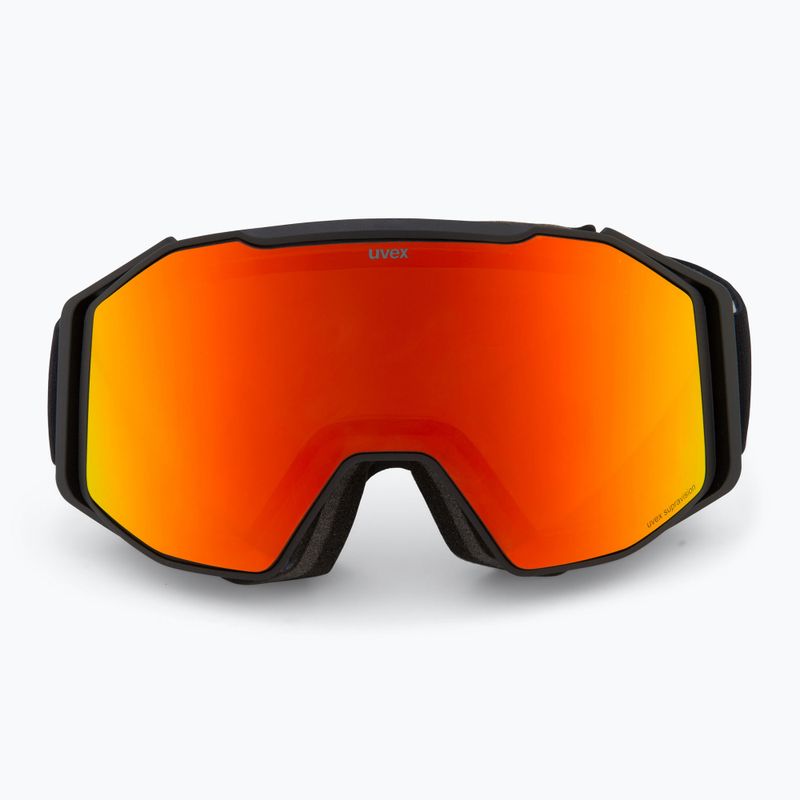 UVEX ski goggles Gravity FM black matt/mirror red orange clear 2