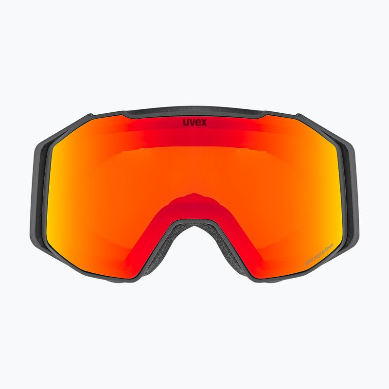 UVEX ski goggles Gravity FM black matt/mirror red orange clear 2