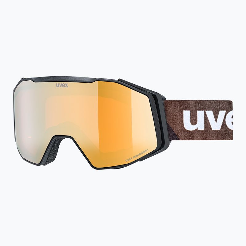 UVEX ski goggles Gravity FM black matt/mirror gold orange clear