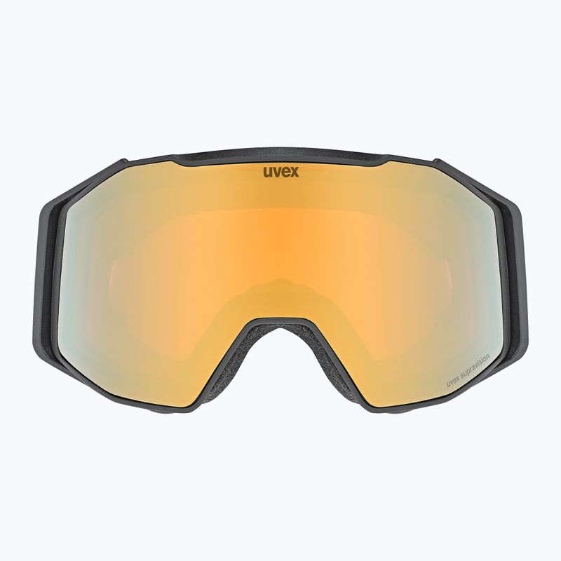 UVEX ski goggles Gravity FM black matt/mirror gold orange clear 2