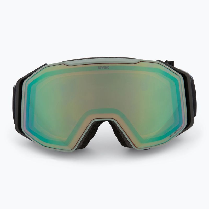 UVEX ski goggles Gravity FM acid green matt/mirror opal orange clear 2