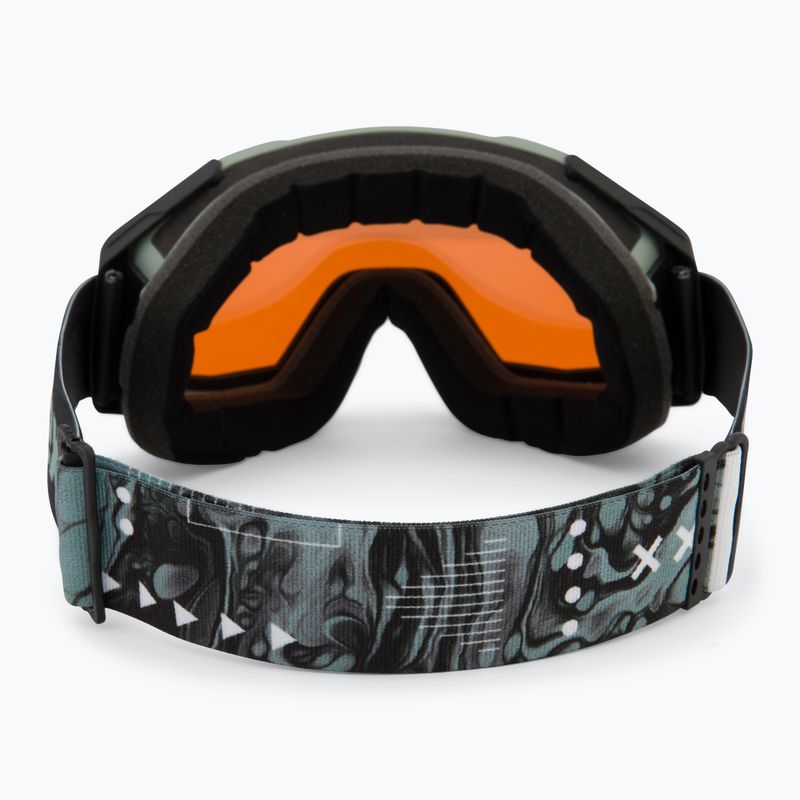 UVEX ski goggles Gravity FM acid green matt/mirror opal orange clear 3