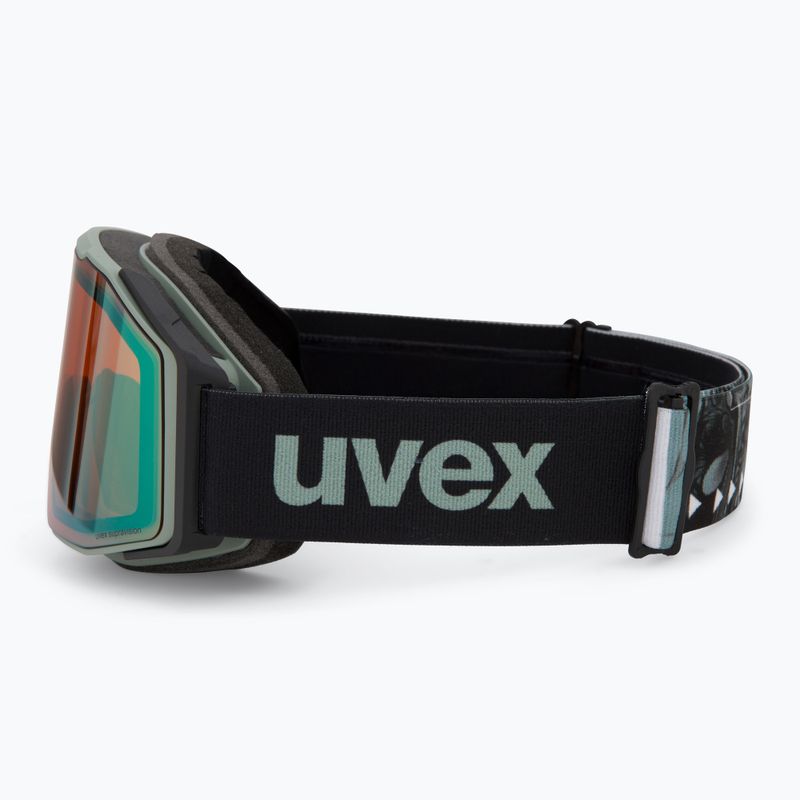 UVEX ski goggles Gravity FM acid green matt/mirror opal orange clear 4