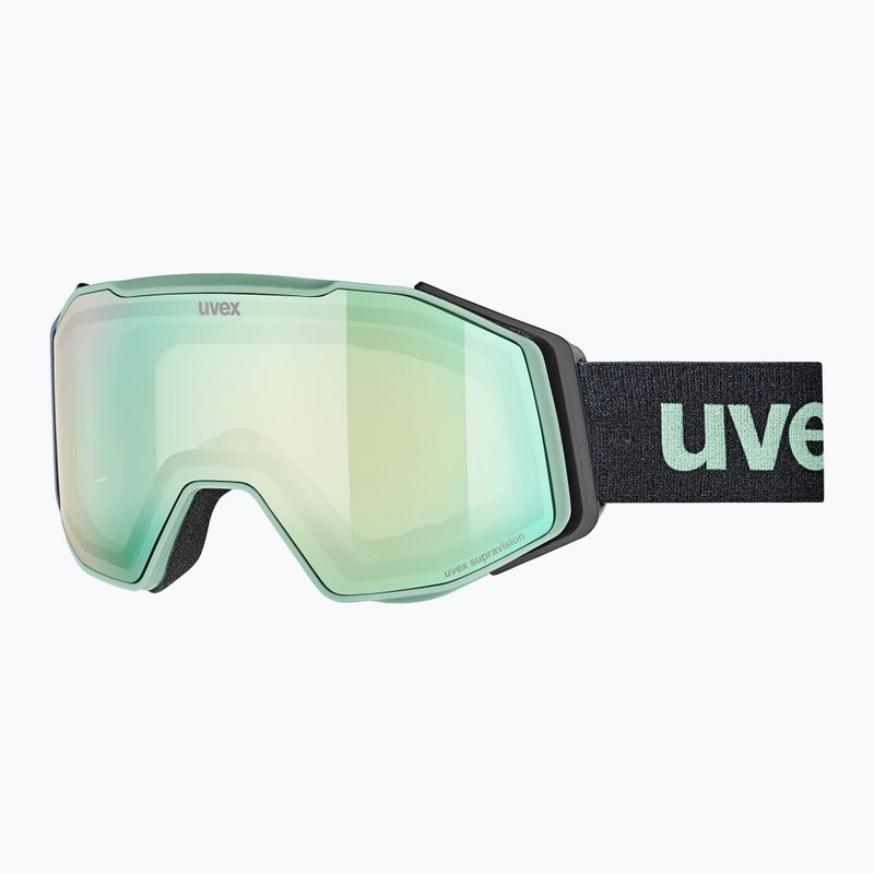 UVEX ski goggles Gravity FM acid green matt/mirror opal orange clear