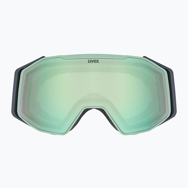 UVEX ski goggles Gravity FM acid green matt/mirror opal orange clear 2