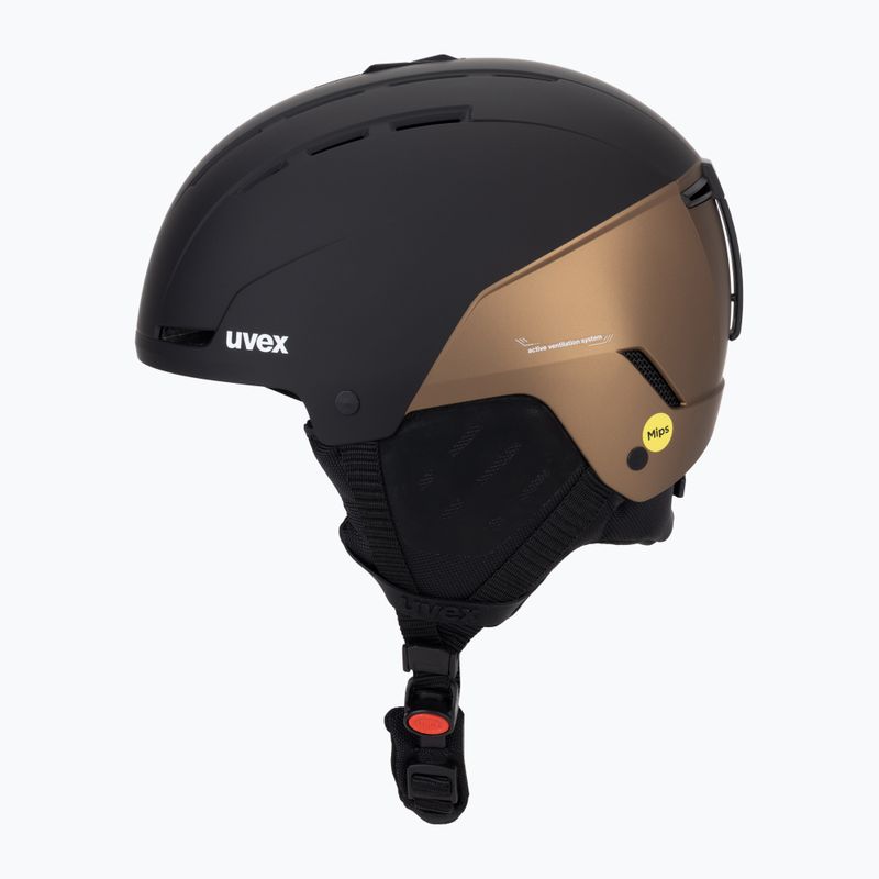 UVEX Stance MIPS ski helmet black/brown matt 3