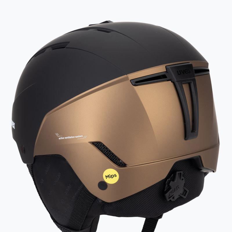 UVEX Stance MIPS ski helmet black/brown matt 8