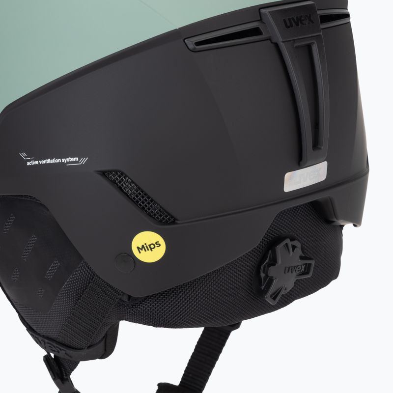 UVEX Stance MIPS ski helmet oxid green/black matt 8