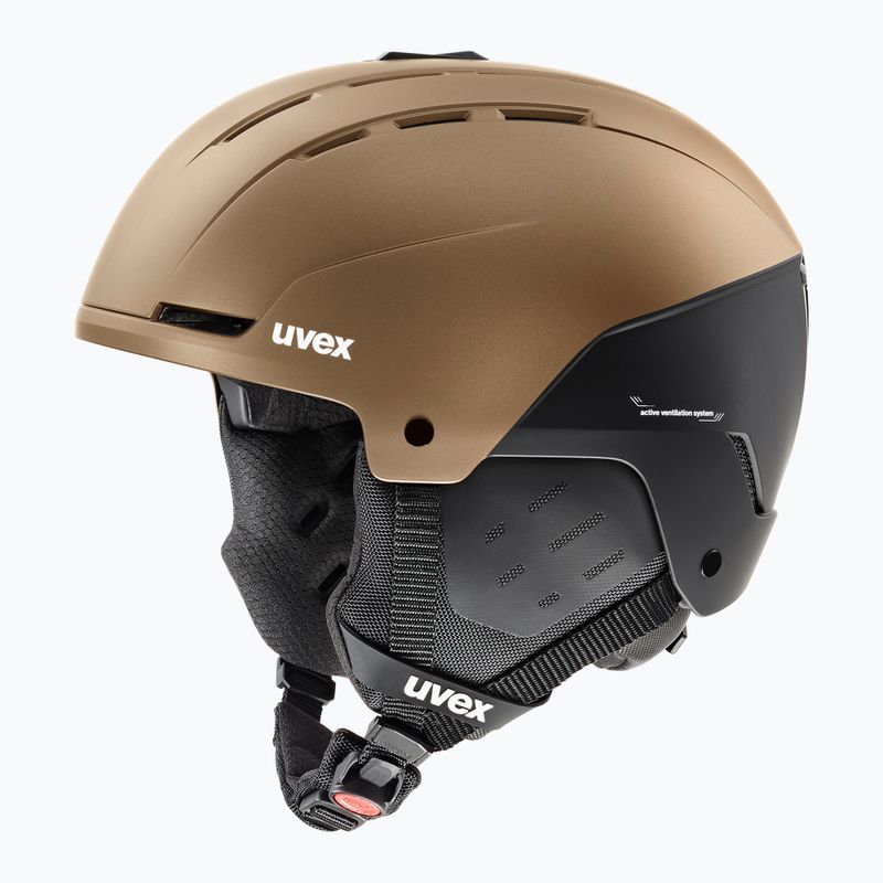 Ski helmet UVEX Stance brown/black matt 2