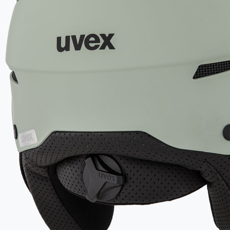Ski helmet UVEX Instinct Visor oxid green matt/mirror silver/smoke 8