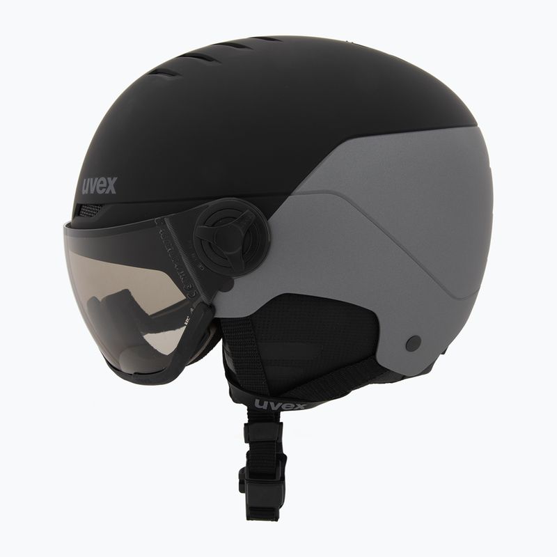 Ski helmet UVEX Wanted Visor Pro V black/silver matt 3