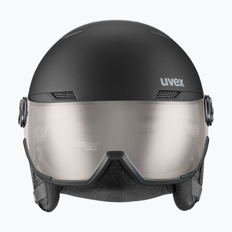 Ski helmet UVEX Wanted Visor Pro V black/silver matt 2
