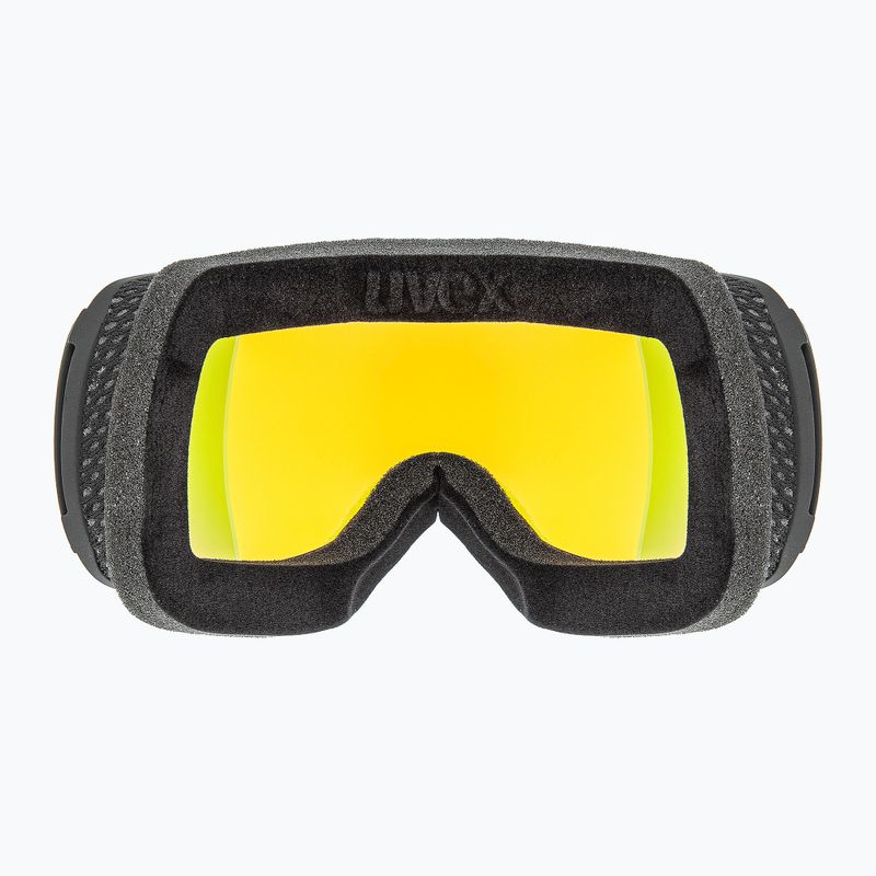 UVEX Downhill 2100 CV ski goggles black matt/mirror orange yellow 3