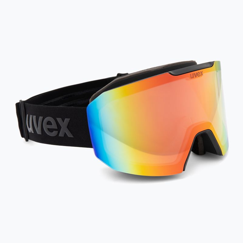 UVEX Evidnt Attract V ski goggles + case black matt/mirror rainbow clear 2