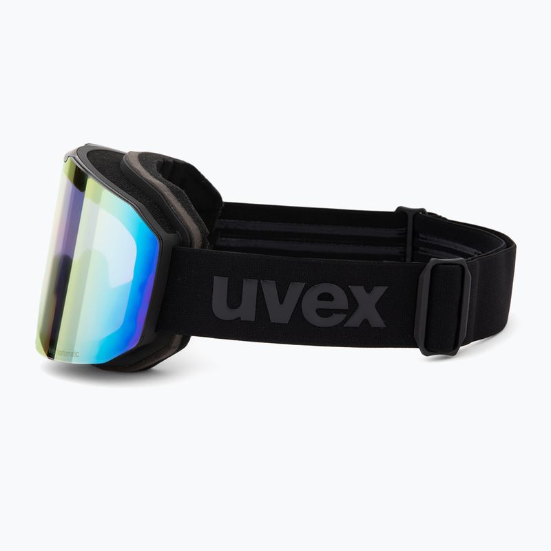 UVEX Evidnt Attract V ski goggles + case black matt/mirror rainbow clear 5