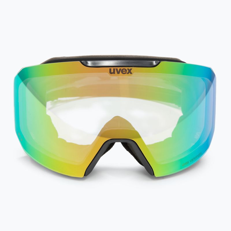 Ski goggles UVEX Evidnt Attract V + case black matt/mirror green clear/yellow 3