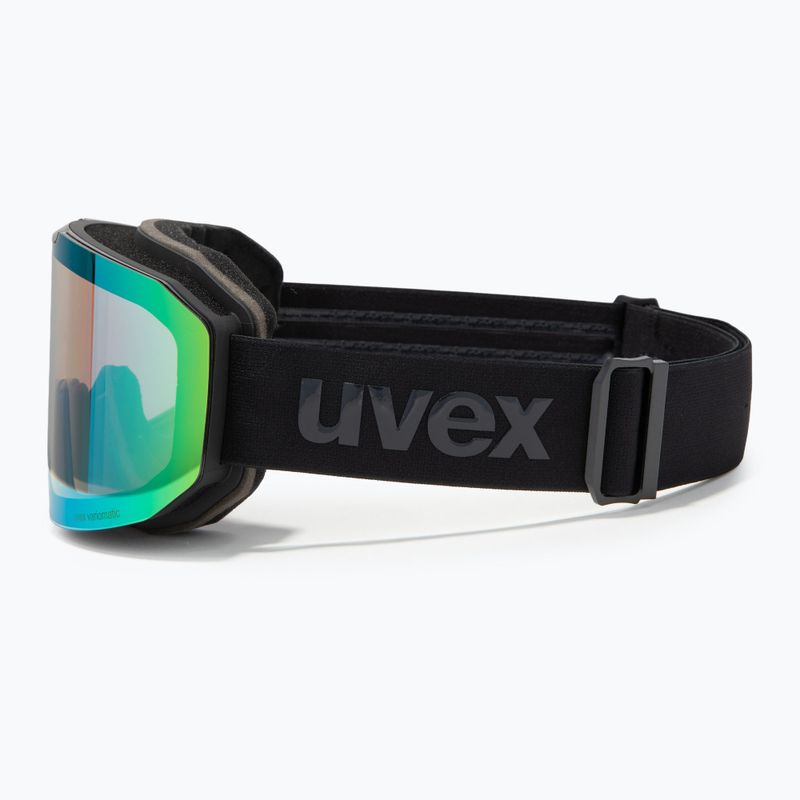 Ski goggles UVEX Evidnt Attract V + case black matt/mirror green clear/yellow 5