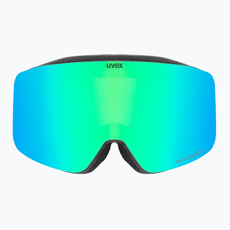UVEX children's ski goggles Pwdr FM black matt/mirror green yellow clear 2