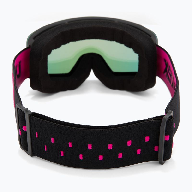 UVEX children's ski goggles Pwdr FM black matt/mirror pink green clear 3