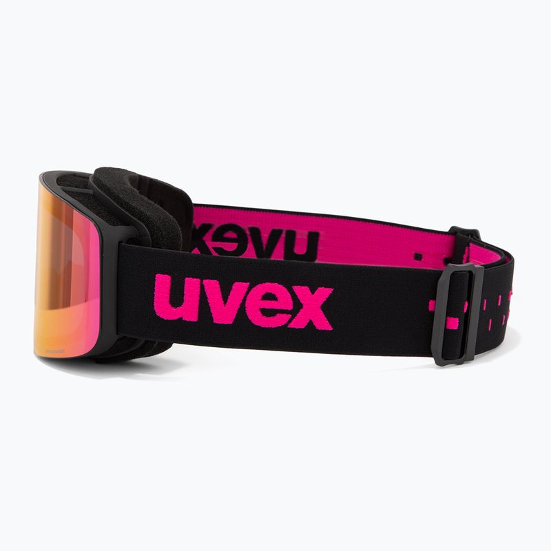 UVEX children's ski goggles Pwdr FM black matt/mirror pink green clear 4
