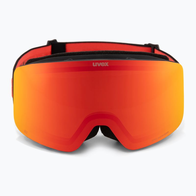 UVEX children's ski goggles Pwdr FM black matt/mirror red orange clear 2
