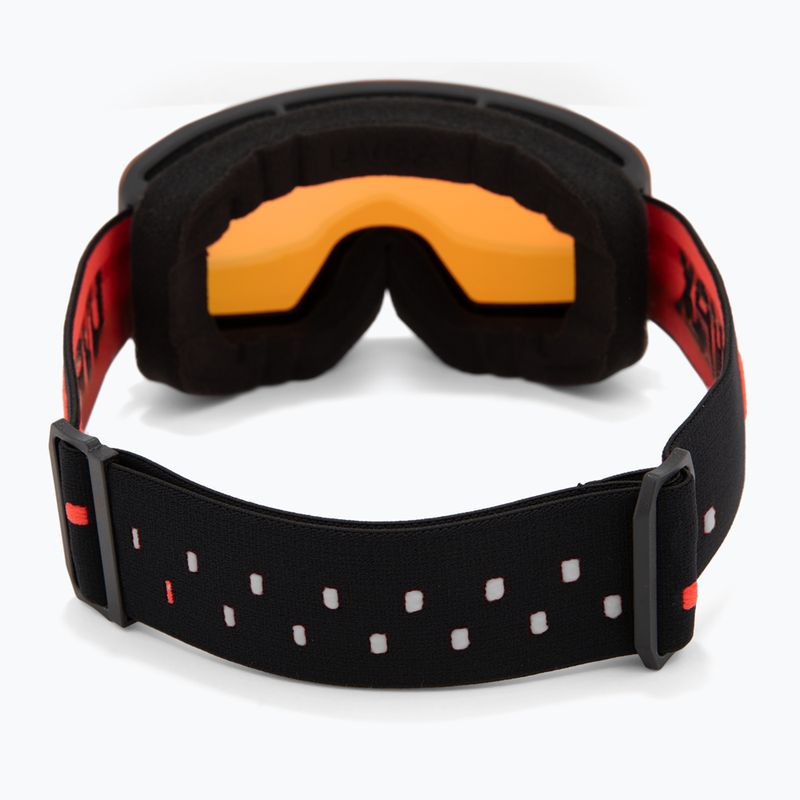 UVEX children's ski goggles Pwdr FM black matt/mirror red orange clear 3