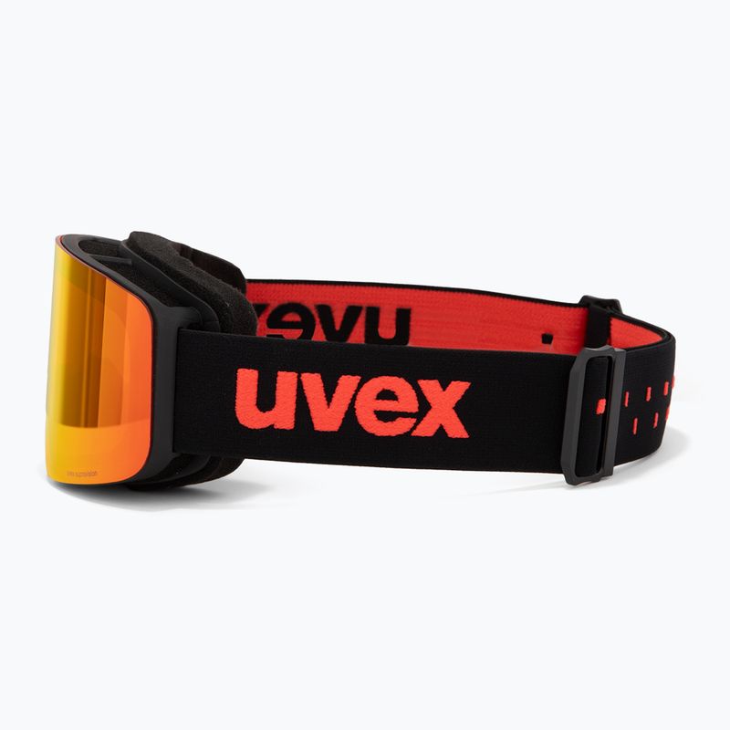 UVEX children's ski goggles Pwdr FM black matt/mirror red orange clear 4