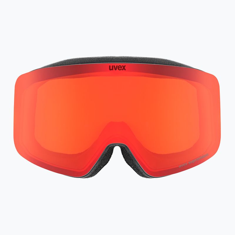 UVEX children's ski goggles Pwdr FM black matt/mirror red orange clear 2