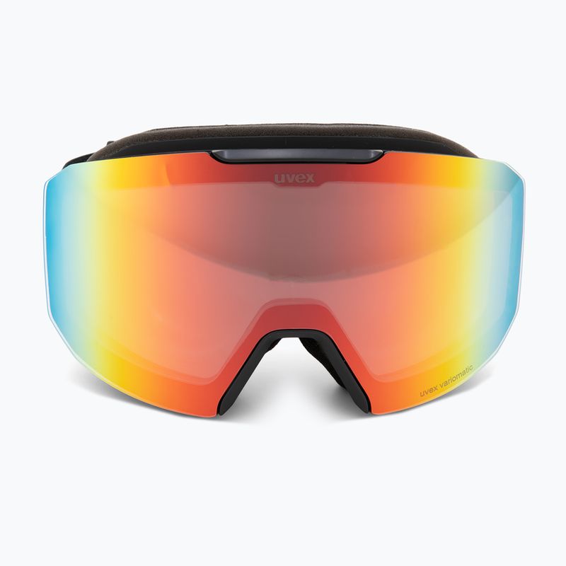 Ski goggles UVEX Evidnt Attract S V + case black matt/mirror rainbow clear 3