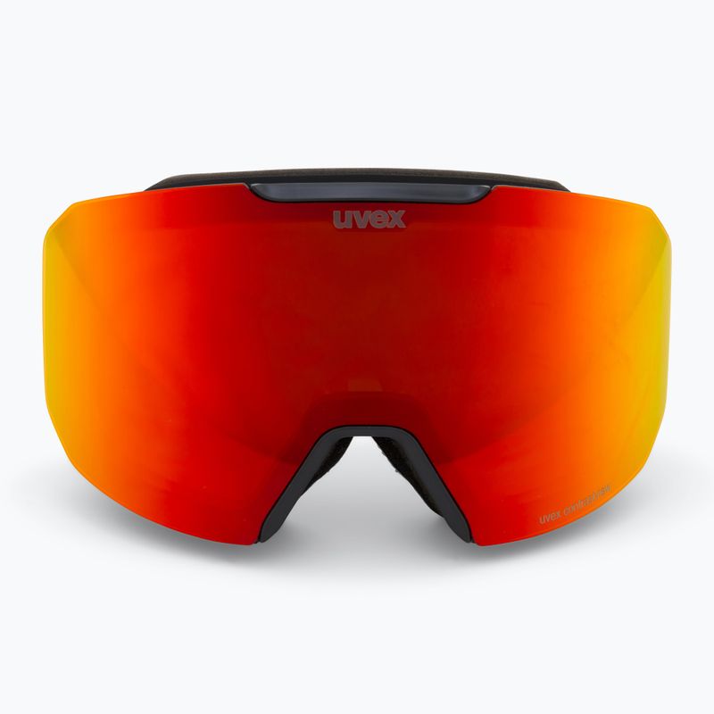 UVEX Evidnt Attract ski goggles + case black matt/mirror red orange clear 3