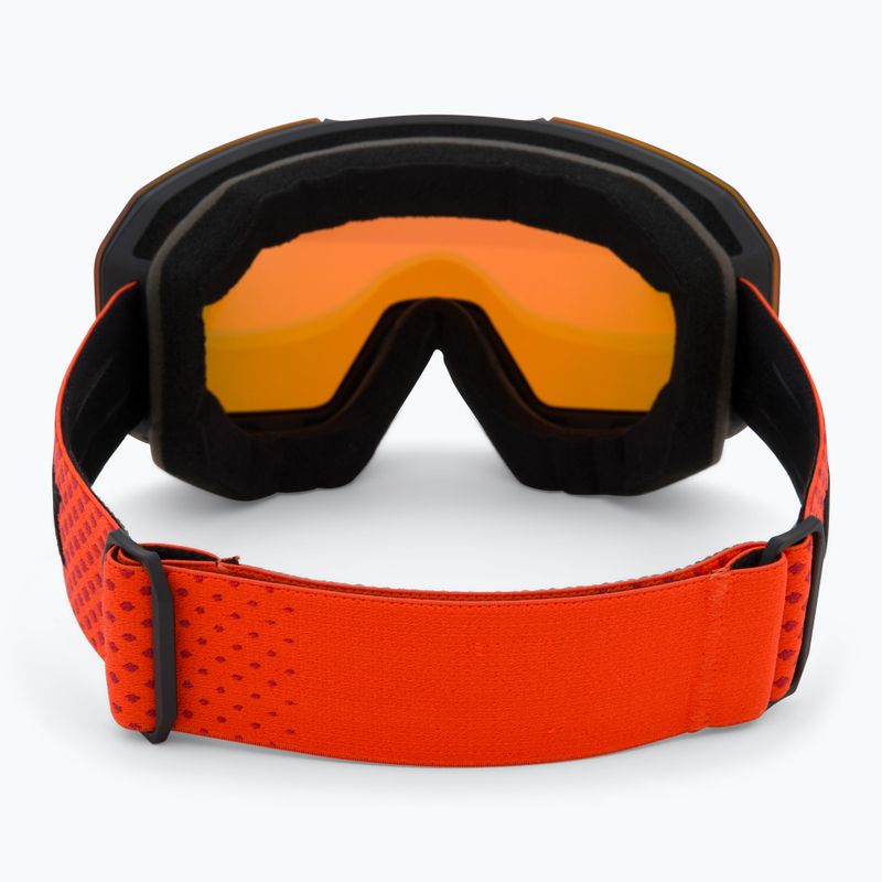 UVEX Evidnt Attract ski goggles + case black matt/mirror red orange clear 4