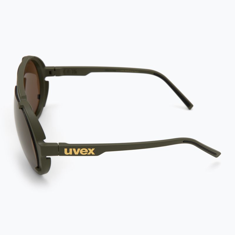 UVEX sunglasses Esntl Pina moss green matt/mirror gold 4
