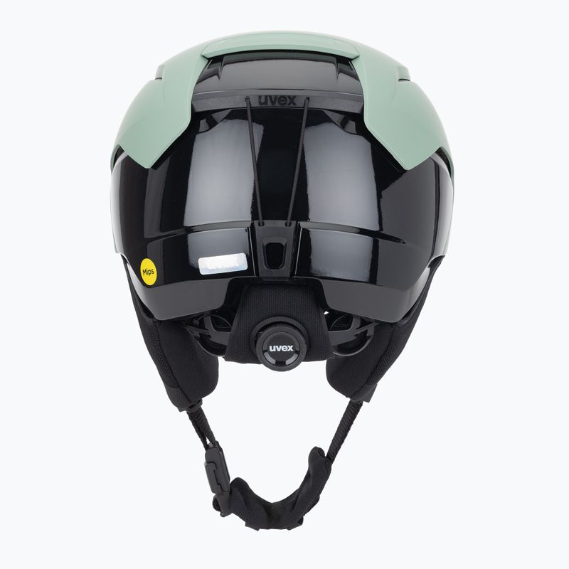 UVEX Levitate MIPS ski helmet oxid green/black matt 4