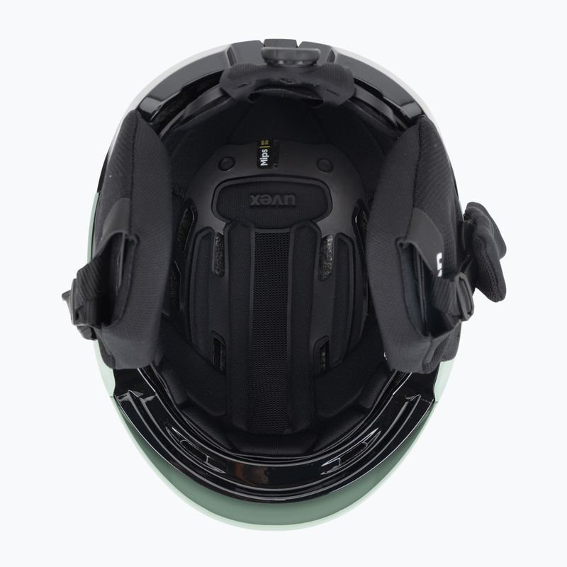 UVEX Levitate MIPS ski helmet oxid green/black matt 5