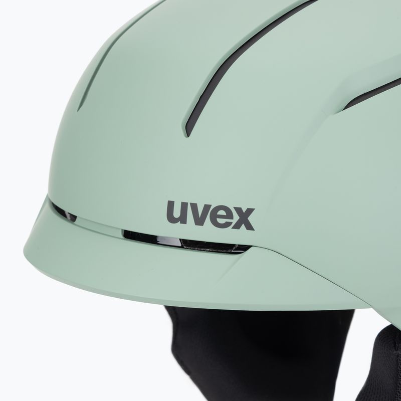 UVEX Levitate MIPS ski helmet oxid green/black matt 7