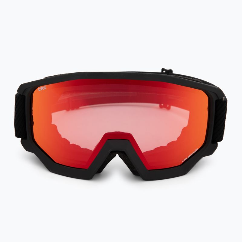Ski goggles UVEX Athletic V black matt/red-clear 2