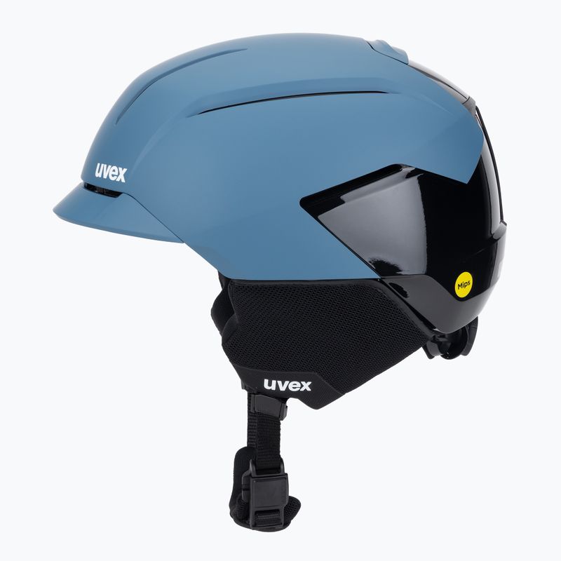 Ski helmet UVEX Levitate MIPS stone blue/black matt 3