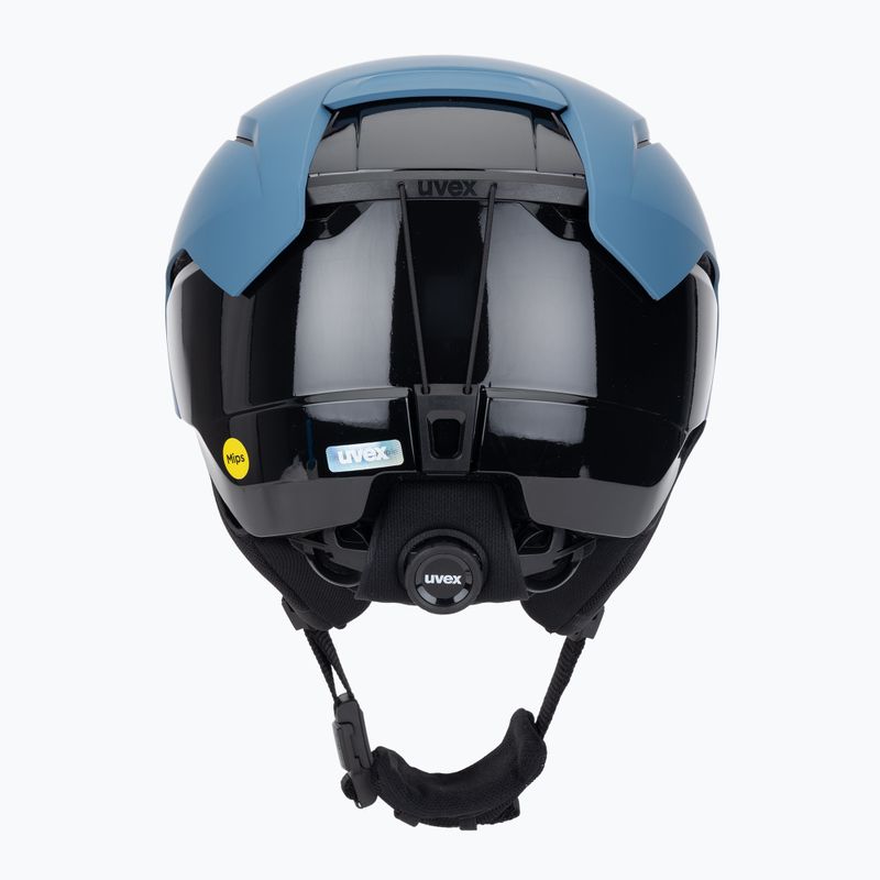 Ski helmet UVEX Levitate MIPS stone blue/black matt 4