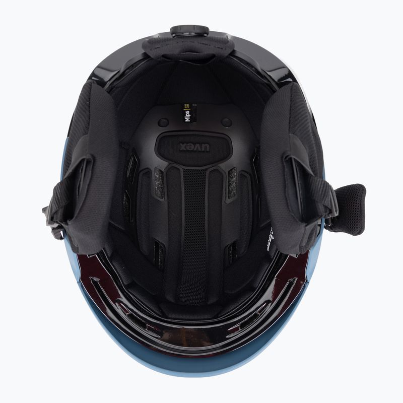 Ski helmet UVEX Levitate MIPS stone blue/black matt 5
