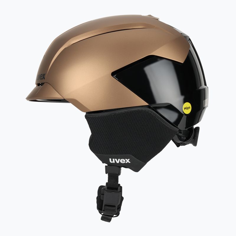 Ski helmet UVEX Levitate MIPS brown/black matt 3