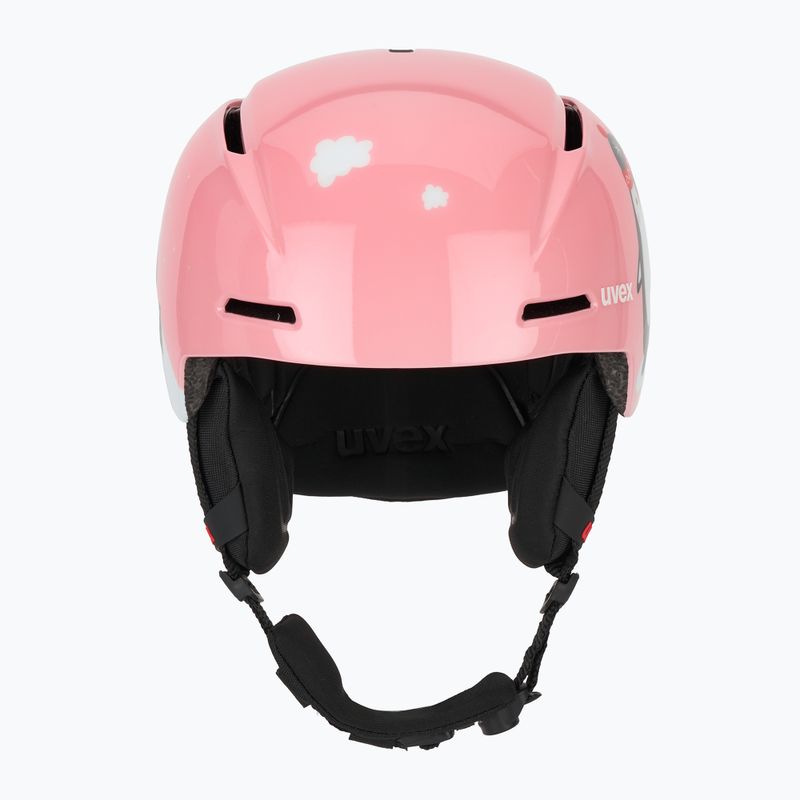Children's ski helmet UVEX Viti Set + goggles Speedy Pro pink penguin/lasergold lite 2
