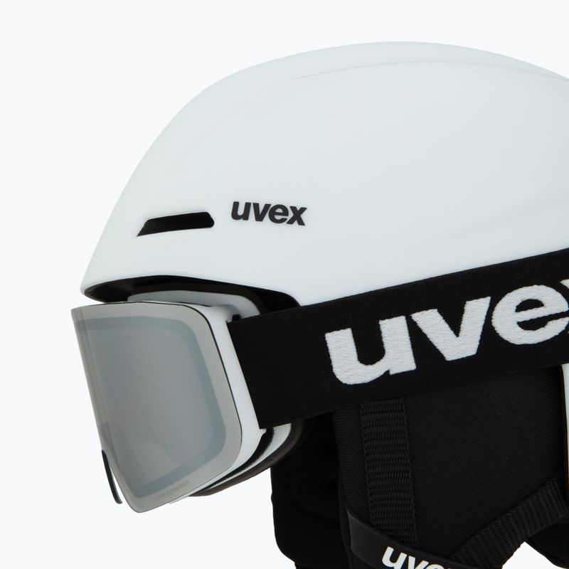 Children's ski helmet UVEX Viti Set + goggles Speedy Pro white matt/mirror silver/green/clear 7