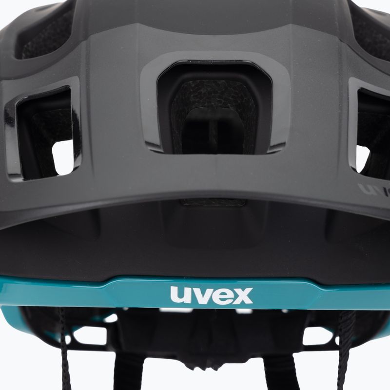 UVEX bike helmet React black/teal matt 7
