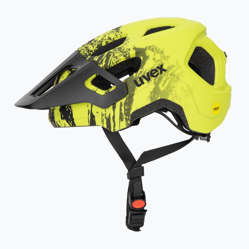 Children's bike helmet UVEX React MIPS Jr lime/black 3