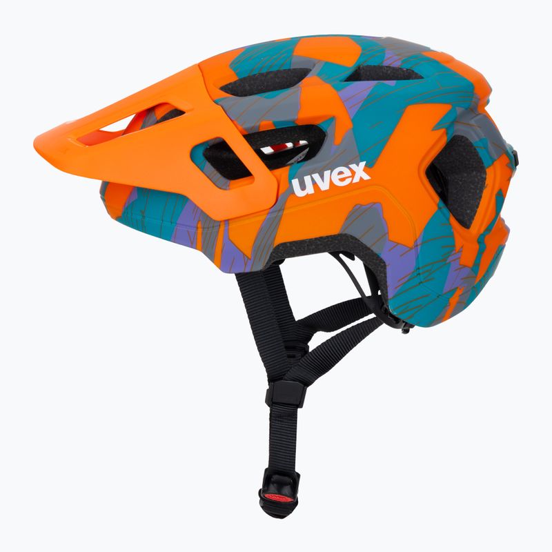 Children's bike helmet UVEX React Jr papaya camo matt 3