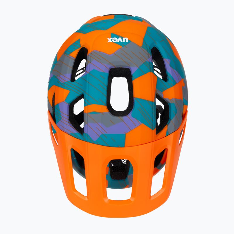 Children's bike helmet UVEX React Jr papaya camo matt 6