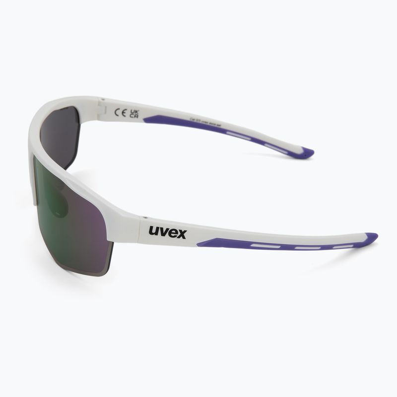 UVEX Axos Set white matt/mirror purple/clear sunglasses 5