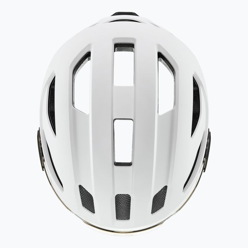 Bike helmet UVEX Stride Visor white matt/litemirror silver 6